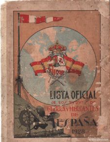 Libros antiguos: LISTA OFICIAL DE LOS BUQUES DE GUERRA Y MERCANTES DE ESPAÑA 1928. A-MNAV-1179
